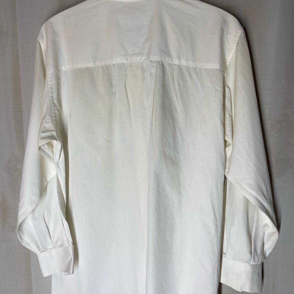 Burberrys vintage beige off white button front blouse long sleeve, size 38, US 4 - Picture 7 of 10